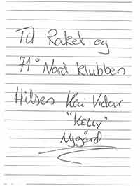 En hilsen fra "Kelly", den moralske vinneren i 2006